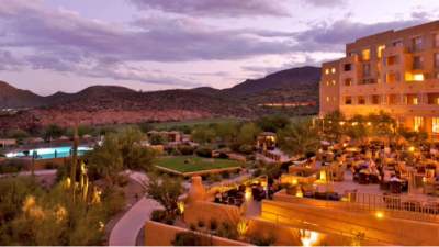 Tucson host resort at dusk